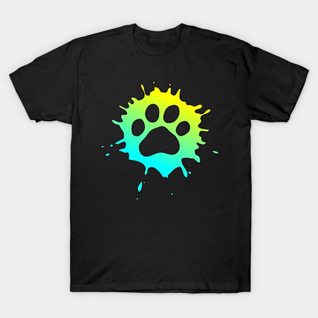 Men or Boys Slime Dog Paw T-Shirt by JKFDesigns